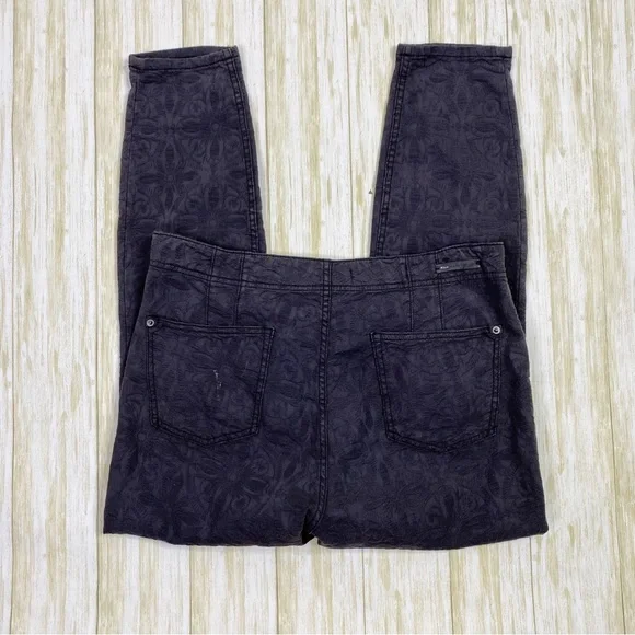 Anthropologie Pilcro and The Letterpress High Rise Skinny Gray Jacquard Pants - Picture 7 of 7